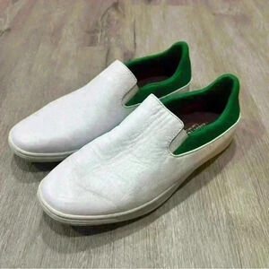 Mark Nason Zuma White Green Leather Slip On Sneakers Men’s Size 5.5